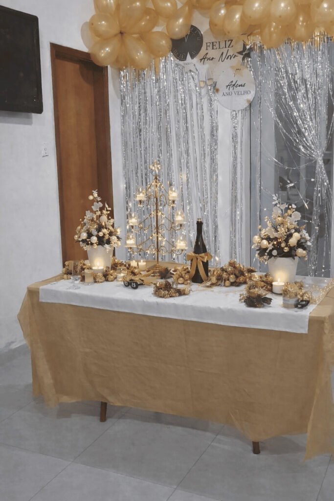 decoração simples para ano novo em casa pequena

